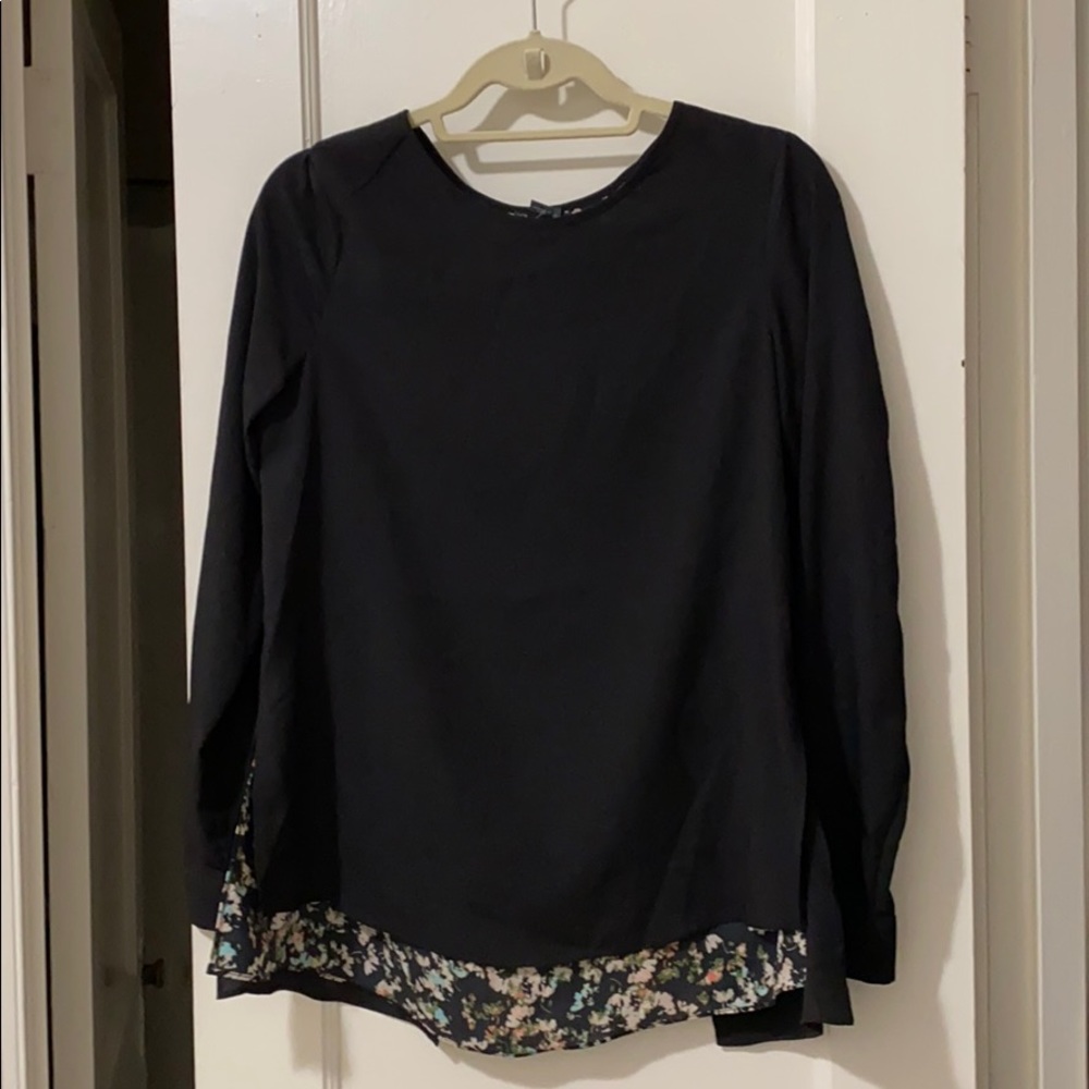 Black and floral dress shirt